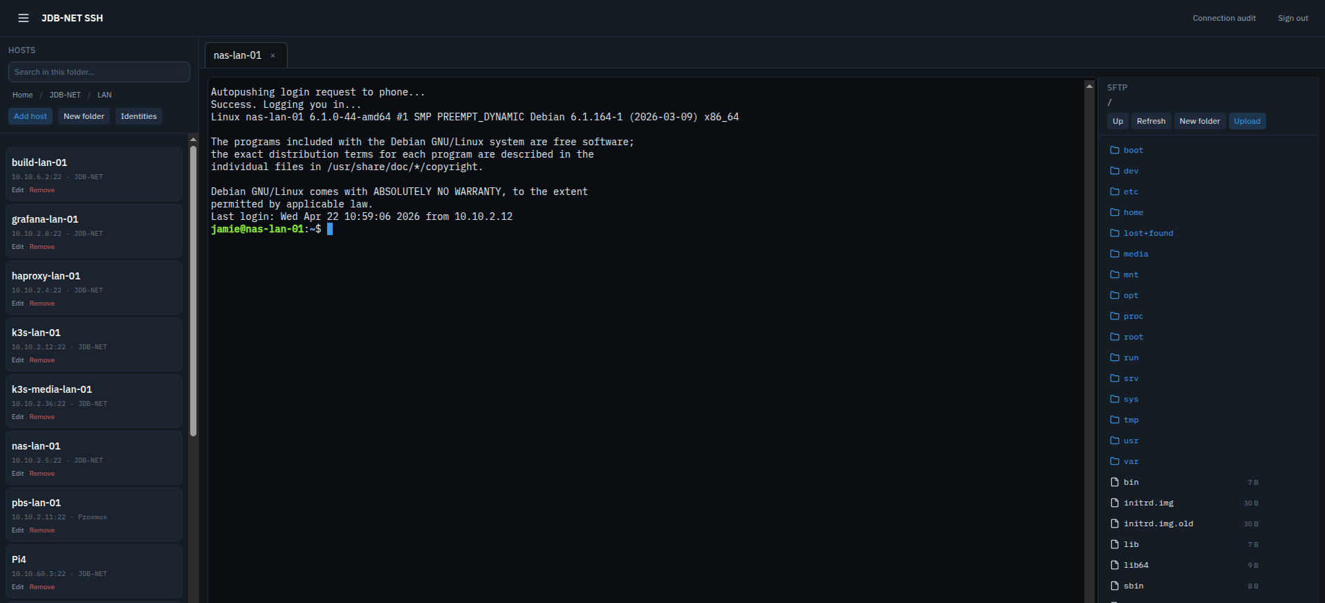 SSH screenshot